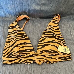 Aerie tiger Stripe Bikini Top